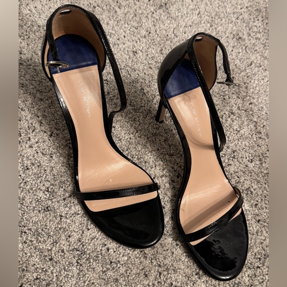 Stuart Weitzman Nudistsong Ankle Strap Sandal 9 - Picture 1 of 6